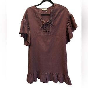 Ulla Johnson Deep Purple Ruffle dress size 0